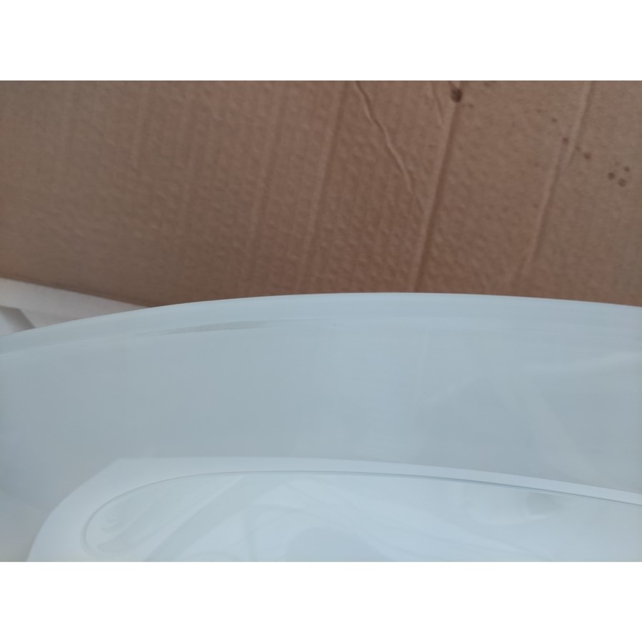 Grade A2 - 1000mm White Wall Hung Right Hand Curved Vanity Unit with Basin - Tulum