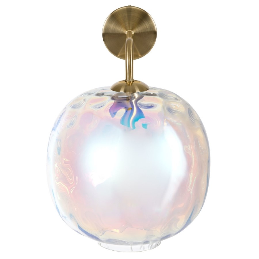 GRADE A2 - Ezra Grey Chevron Chest of 3 Drawers with Legs and Avellino Iridescent Dimpled Smoked Glass Wall Light
