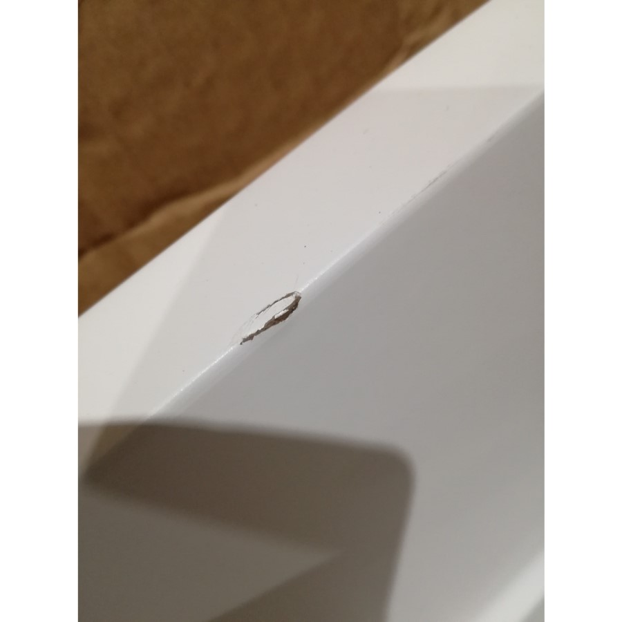 Grade A2 - 600mm White Freestanding Countertop Vanity Unit with Basin - Camden
