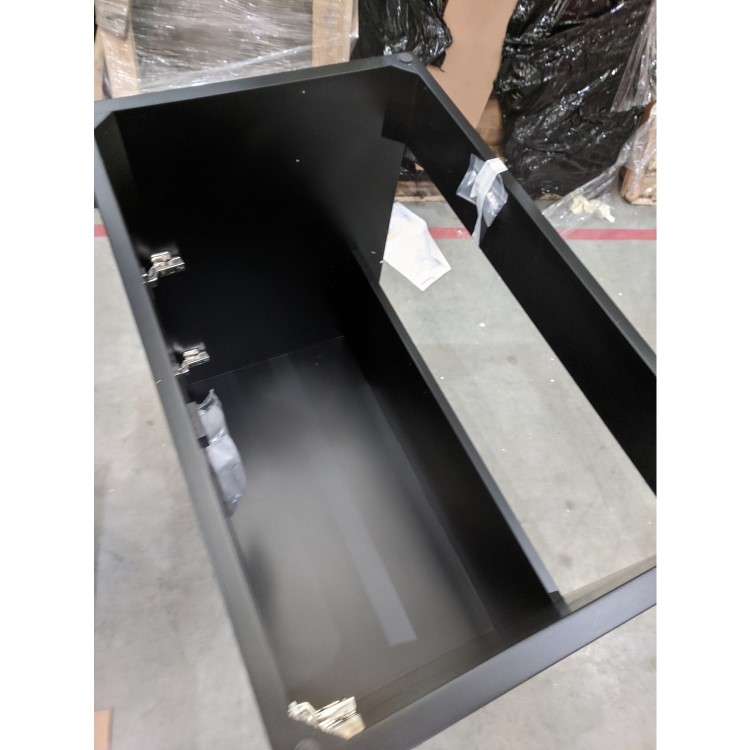 Grade A2 - 800mm Black Freestanding Vanity Unit with Basin - Camden