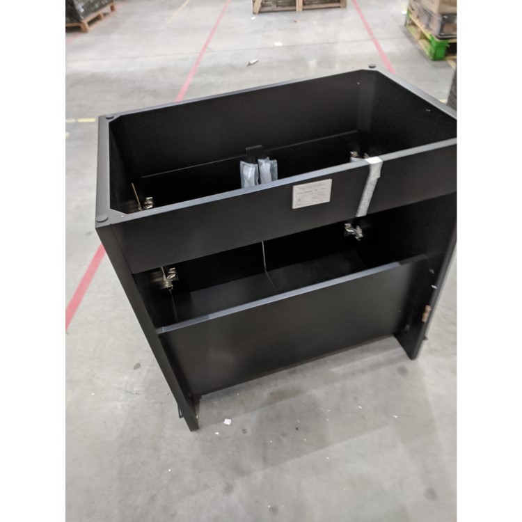 Grade A2 - 800mm Black Freestanding Vanity Unit with Basin - Camden