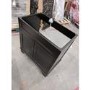 Grade A2 - 800mm Black Freestanding Vanity Unit with Basin - Camden