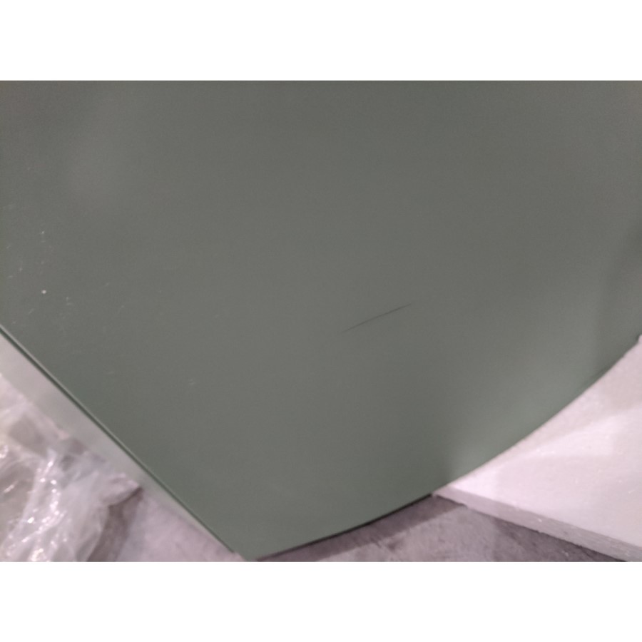 Grade A2 - 1000mm Green Wall Hung Left Hand Curved Vanity Unit with Basin - Tulum
