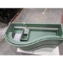 Grade A2 - 1000mm Green Wall Hung Left Hand Curved Vanity Unit with Basin - Tulum