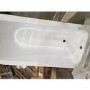 GRADE A2 - Freestanding Single Ended Bath with Brushed Brass Feet 1670 x 740mm - Park Royal