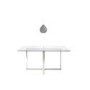 GRADE A1 - Alana Boutique 6 Seats Rectangle Glass Top Dining Table with Scarsdale Crystal Pear Drop Pendant Light in Chrome