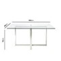 GRADE A1 - Alana Boutique 6 Seats Rectangle Glass Top Dining Table with Scarsdale Crystal Pear Drop Pendant Light in Chrome