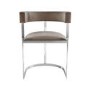 GRADE A2 - Beige Velvet Cantilever Dining Chair - Alana Boutique