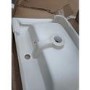 GRADE A2 - 1100mm Grey Toilet and Sink Unit Left Hand with Round Toilet and Child Step - Bali