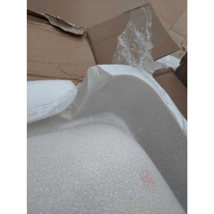 GRADE A2 - 1100mm Grey Toilet and Sink Unit Left Hand with Round Toilet and Child Step - Bali