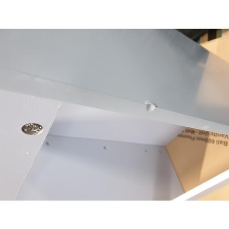 GRADE A2 - 1100mm Grey Toilet and Sink Unit Left Hand with Round Toilet and Child Step - Bali