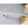 GRADE A2 - 1100mm Grey Toilet and Sink Unit Left Hand with Round Toilet and Child Step - Bali