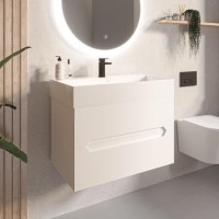 ONLY OPENED - 800mm Matt White Wall Hung Basin Vanity Unit - Morella