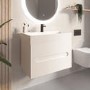 ONLY OPENED - 800mm Matt White Wall Hung Basin Vanity Unit - Morella