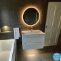 ONLY OPENED - 800mm Matt White Wall Hung Basin Vanity Unit - Morella