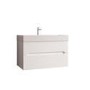 ONLY OPENED - 800mm Matt White Wall Hung Basin Vanity Unit - Morella