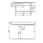 ONLY OPENED - 800mm Matt White Wall Hung Basin Vanity Unit - Morella