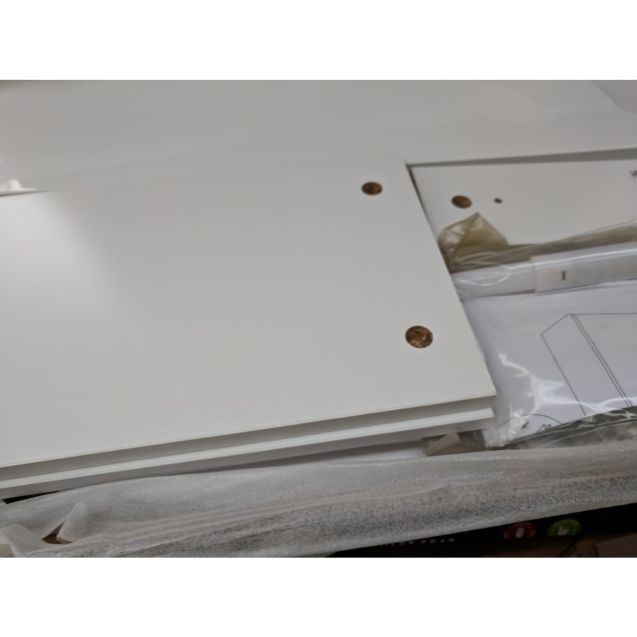 Grade A2 - Cloakroom Suite with Black Freestanding Vanity Unit Chrome Handle and Corner Close Coupled Toilet - Virgo