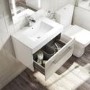 Grade A1 - 600mm White Wall Hung Vanity Unit with Basin - Ashford