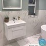 Grade A1 - 600mm White Wall Hung Vanity Unit with Basin - Ashford