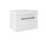 Grade A1 - 600mm White Wall Hung Vanity Unit with Basin - Ashford