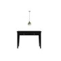 GRADE A1 - Georgia Black and Gold Wooden Dressing Table with 2 Drawers and Salerno Gold Smoked Glass Globe Pendant Light with Dimpled Effect
