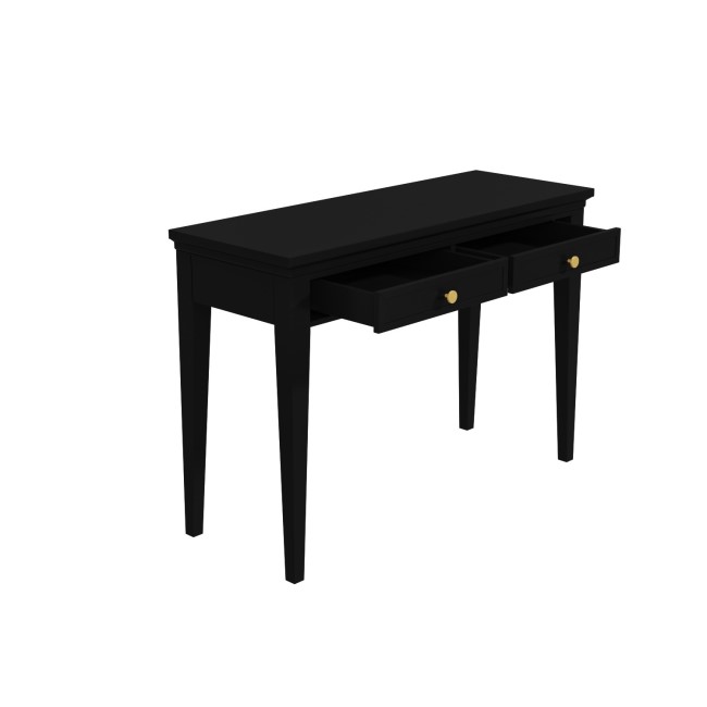 Black Dressing Table with 2 Drawers - Georgia