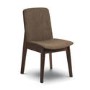 Julian Bowen Pair of Kensington Wooden Dining Chairs with Brown Seats