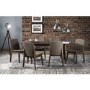 Julian Bowen Pair of Kensington Wooden Dining Chairs with Brown Seats