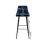 GRADE A2 - Navy Blue Velvet Upholstered Bar Stool - Macie