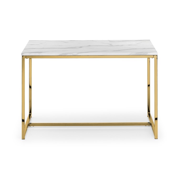 ONLY OPENED - Rectangle Marble Top Dining Table - Seats 4 - Julian Bowen