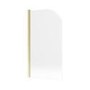 ONLY OPENED - Freestanding Shower Bath Single Ended Left Hand Corner with Brushed Brass Bath Screen 1700 x 750mm - Vigo