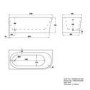 ONLY OPENED - Freestanding Shower Bath Single Ended Left Hand Corner with Brushed Brass Bath Screen 1700 x 750mm - Vigo