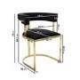 GRADE A1 - Two Black Velvet Cantilever Dining Chair - Alana Boutique Bundle
