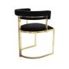 Black Velvet Cantilever Dining Chair - Alana Boutique