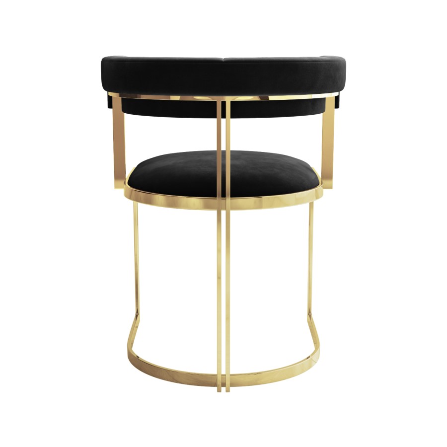 GRADE A1 - Two Black Velvet Cantilever Dining Chair - Alana Boutique Bundle