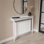 Small & Narrow White Radiator Cover - Ava