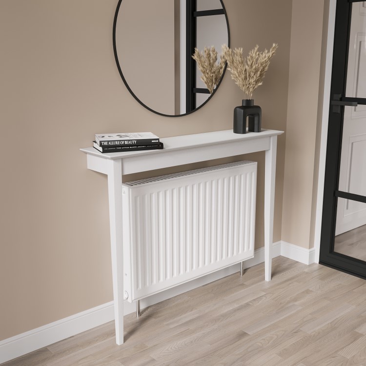 Small & Narrow White Radiator Cover - 115cm - Ava