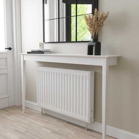 Large Narrow White Radiator Cover 150cm Ava Furniture123
