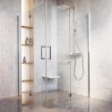 BUN/ACCWI1200CH/97697 1200 x 1200mm Foldable Accessible Shower Enclosure – Chrome Easy-Clean Safety Glass Mobility-Friendly Design 