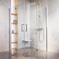 1200 x 1200mm Foldable Accessible Shower Enclosure – Chrome Easy-Clean Safety Glass Mobility-Friendly Design 