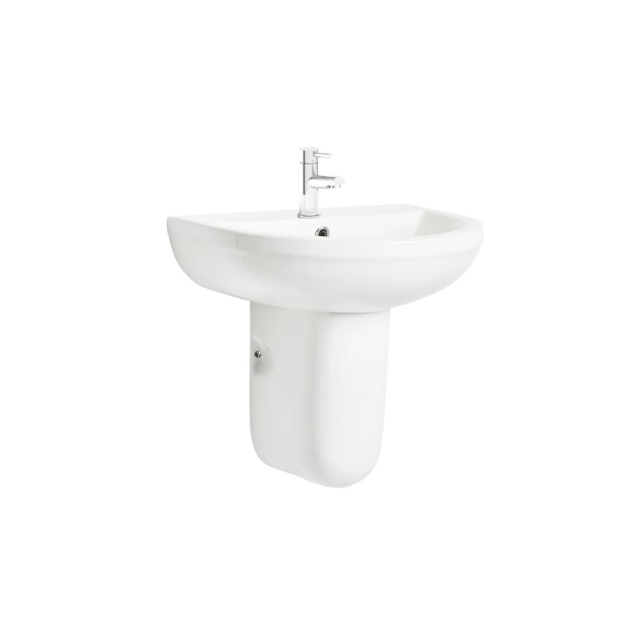 Modern Semi Pedestal Basin 550mm - Addison