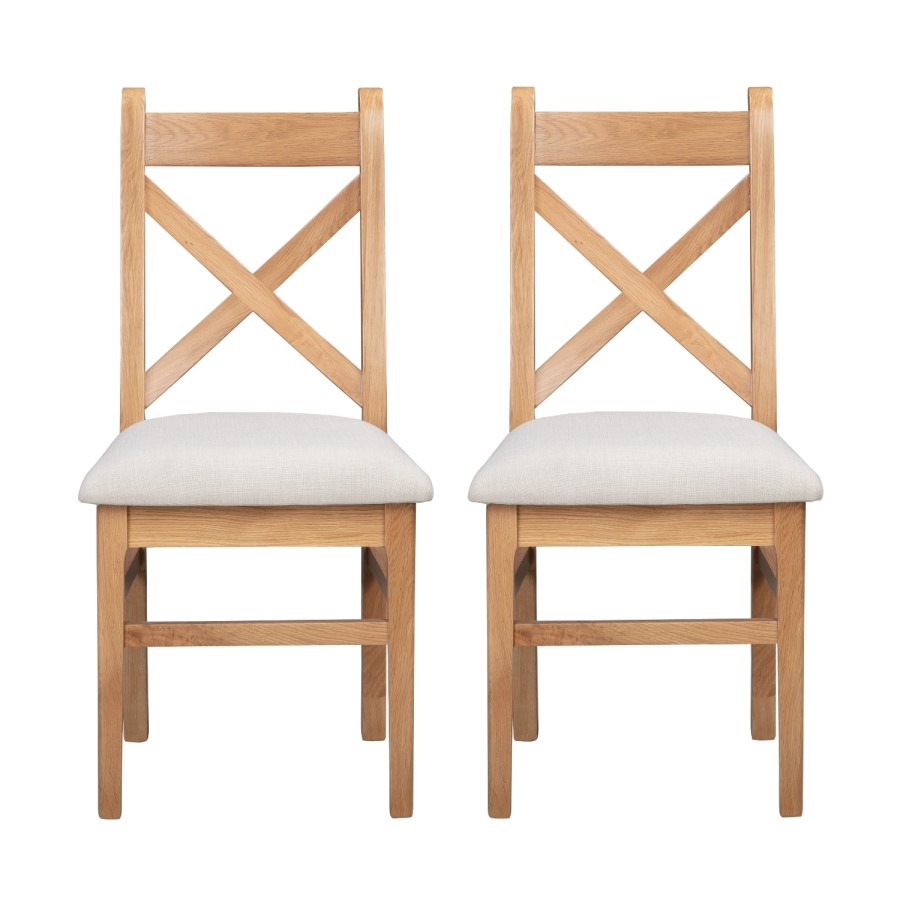 Extendable Solid Oak Dining Set & 6 Chairs - Adeline