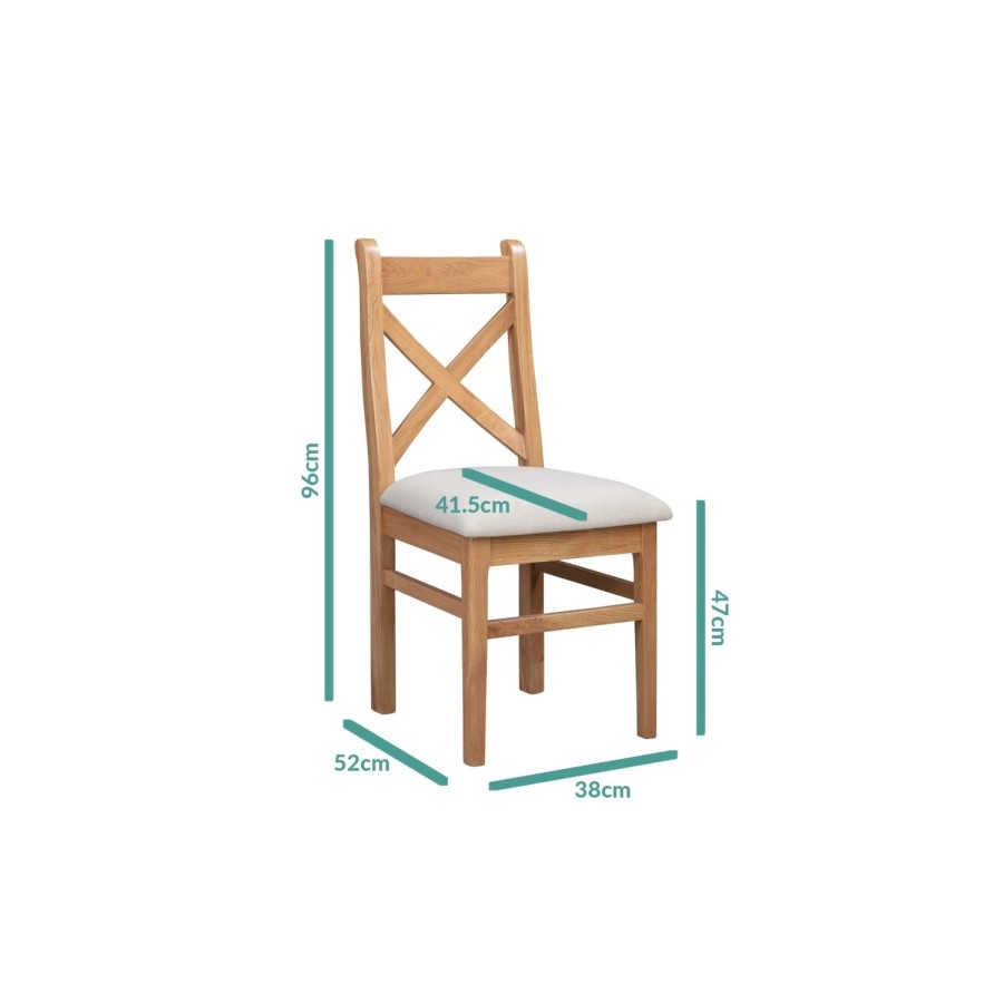 Extendable Dining Set in Solid Oak with 4 Dining Chairs and 1 Bench - Seats 6 - Adeline