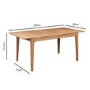 GRADE A1 - Extendable Dining Table in Solid Oak - Seats 6 - Adeline