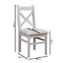 Extendable Dining Table & 6 Chairs in Dove Grey Fabric & Solid Oak - Adeline