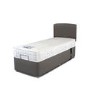 Single Adjustable Divan Bed in Grey with Hybrid Mattress - Ashford - Sleepeezee