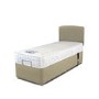 Single Adjustable Single Divan Bed in Beige with Hybrid Mattress - Ashford - Sleepeezee