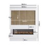 Pre-Built Paintable Media Wall with Inset Electric Smart Fire - AmberGlo