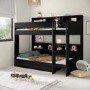 Black Bunk Bed with Storage Shelves and Drawer - Aire